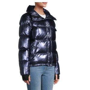 Brand new metallic S13 duck feather coat